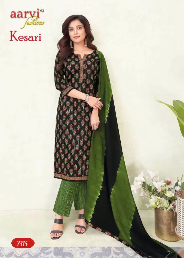 Kesari Vol 1 By Aarvi Pure Cotton Printed Kurti With Bottom Dupatta Wholesale Online